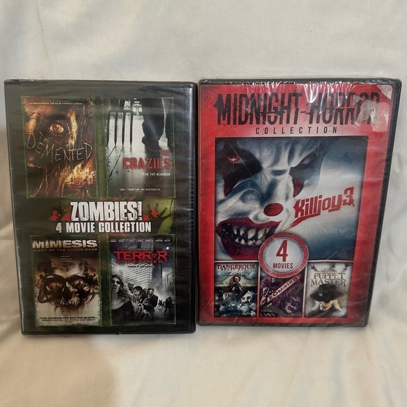 NEW-Factory Sealed- Horror Movie Compilations, 8 Moves on 2 Discs. Rated R DVDs - Picture 1 of 2